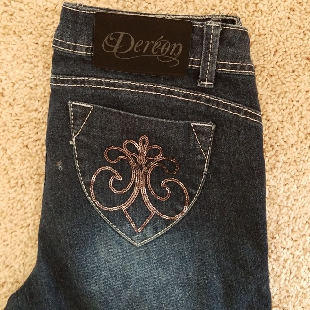 Very Nice Dereon Blue Jeans Shorts Size 11/12 - Picture 4 of 4